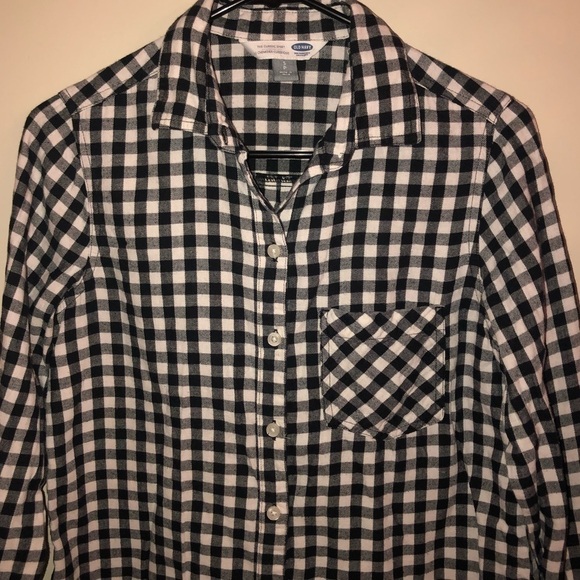Old Navy button down the classic shirt size small long sleeve plaid - Picture 3 of 8